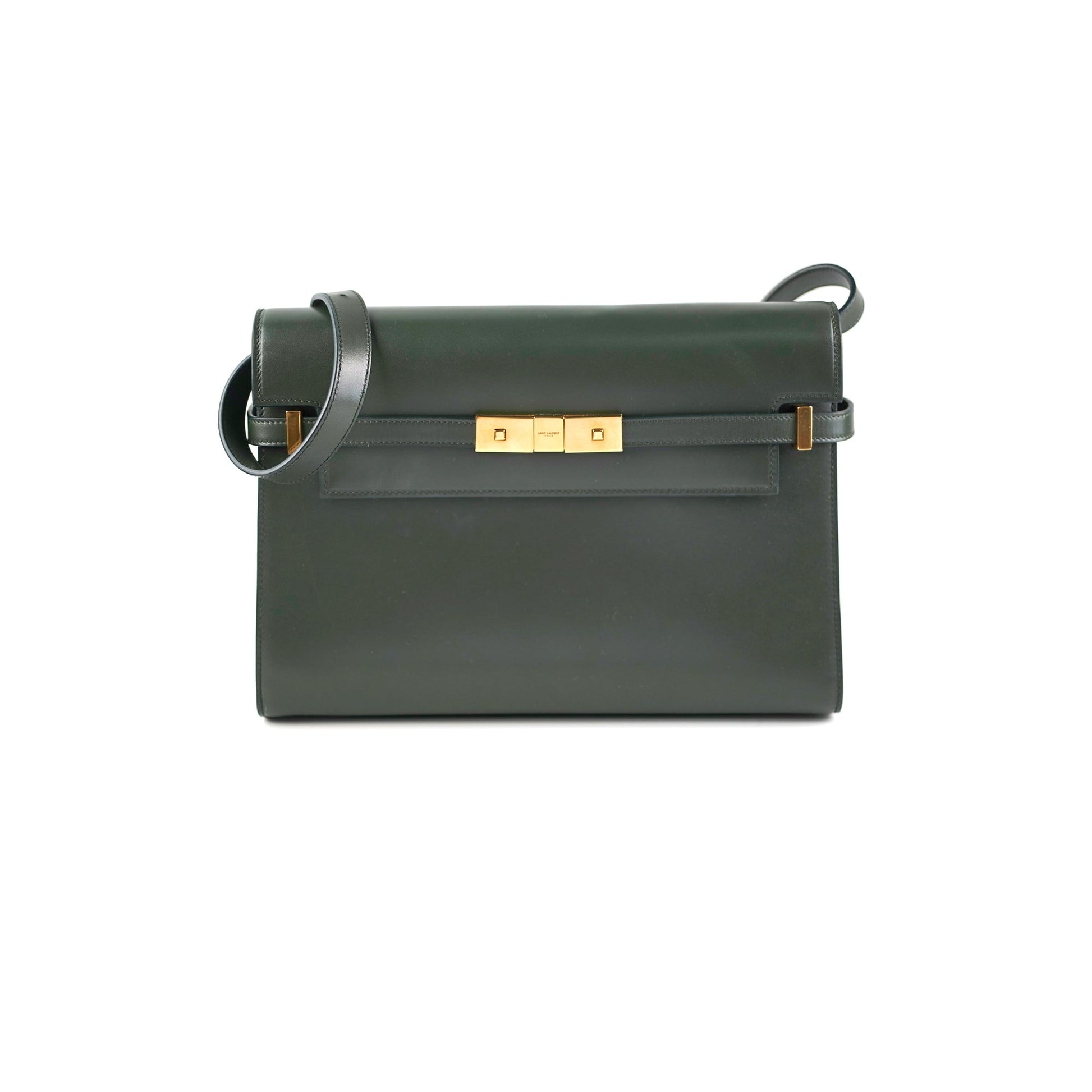 YSL Saint Laurent Manhattan Shoulder Bag Dark Green