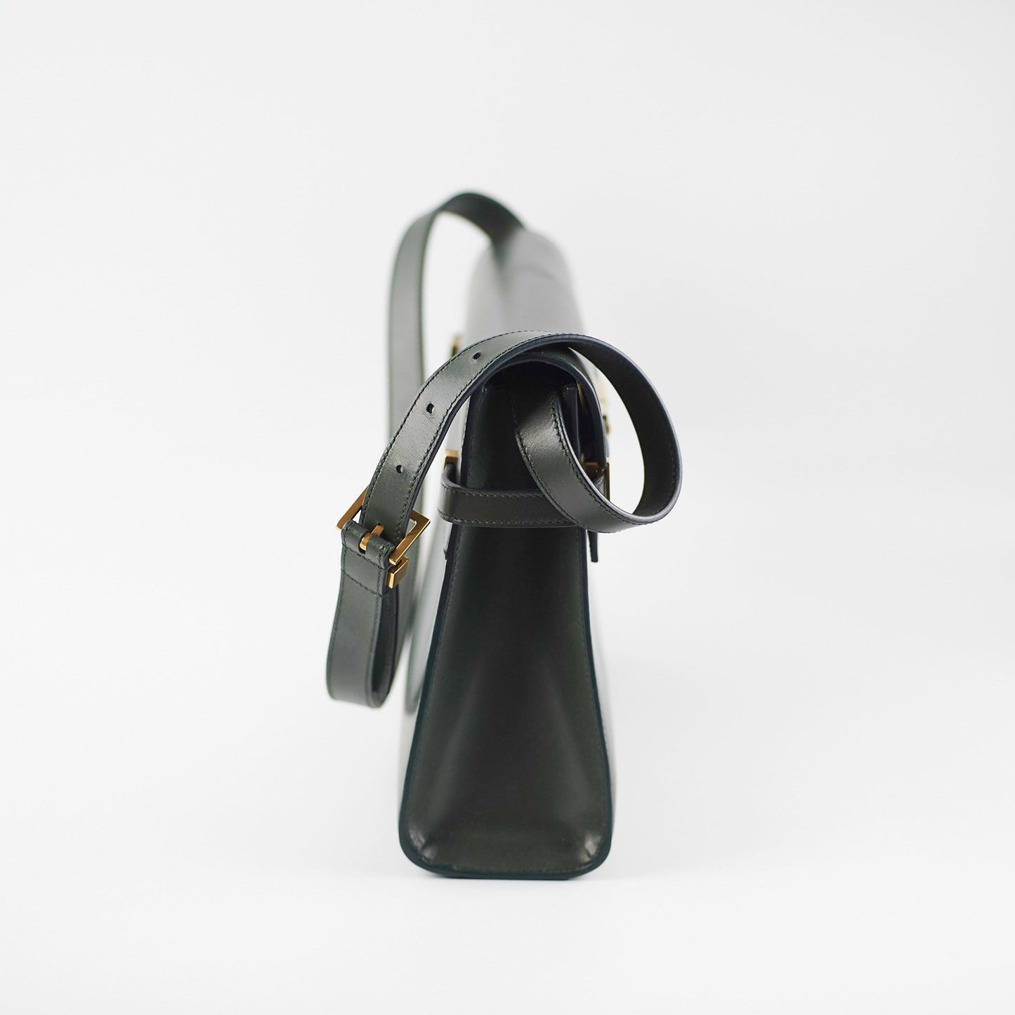YSL Saint Laurent Manhattan Shoulder Bag Dark Green