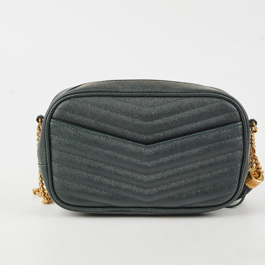 YSL Saint Laurent Kate Tassle Dark Crossbody Bag Green Small