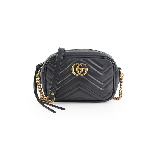 Gucci Marmont Camera Shoulder Bag Black Mini
