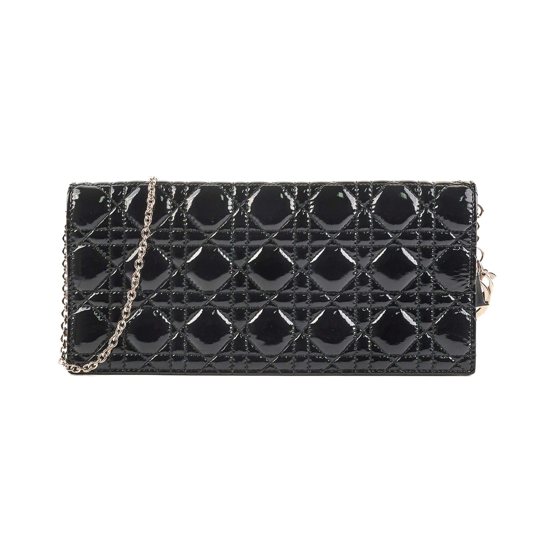 Dior Clutch Patent Black Clutch Bag