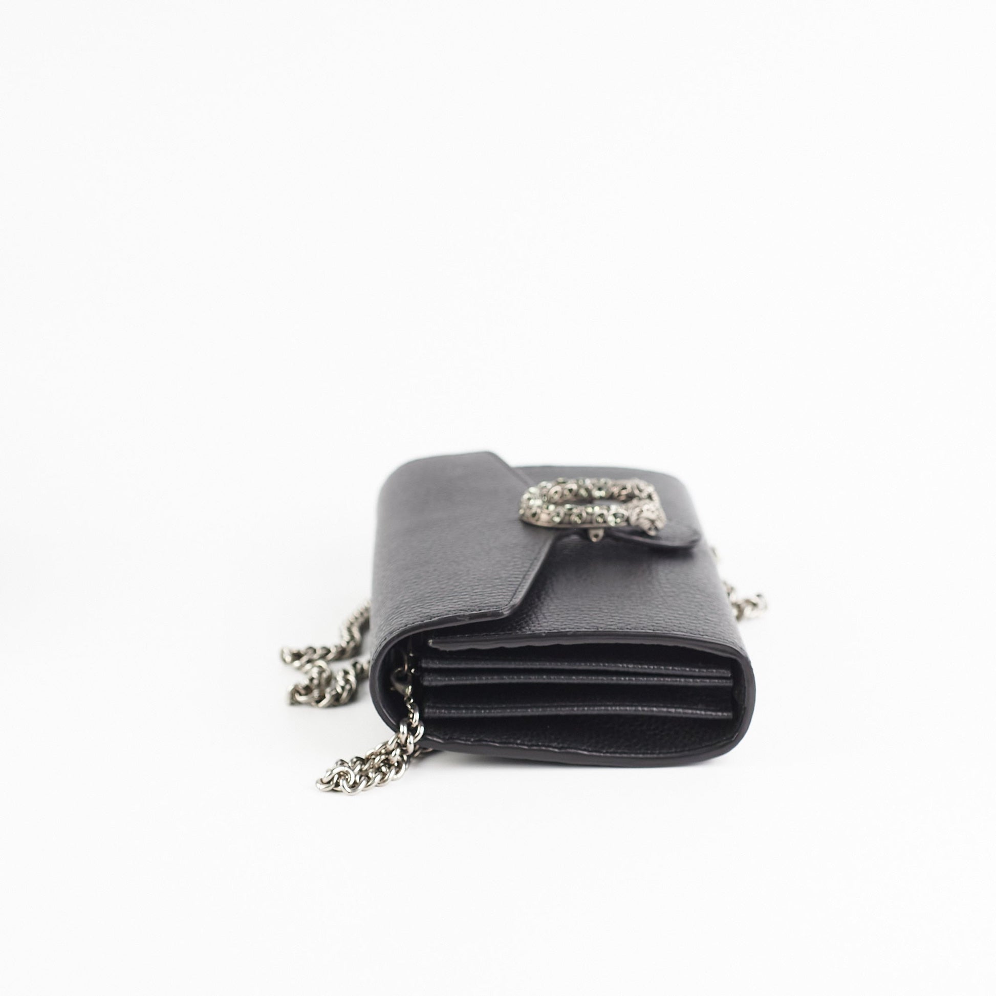 Gucci Dionysus Chain Bag Leather Black Crossbody Bag