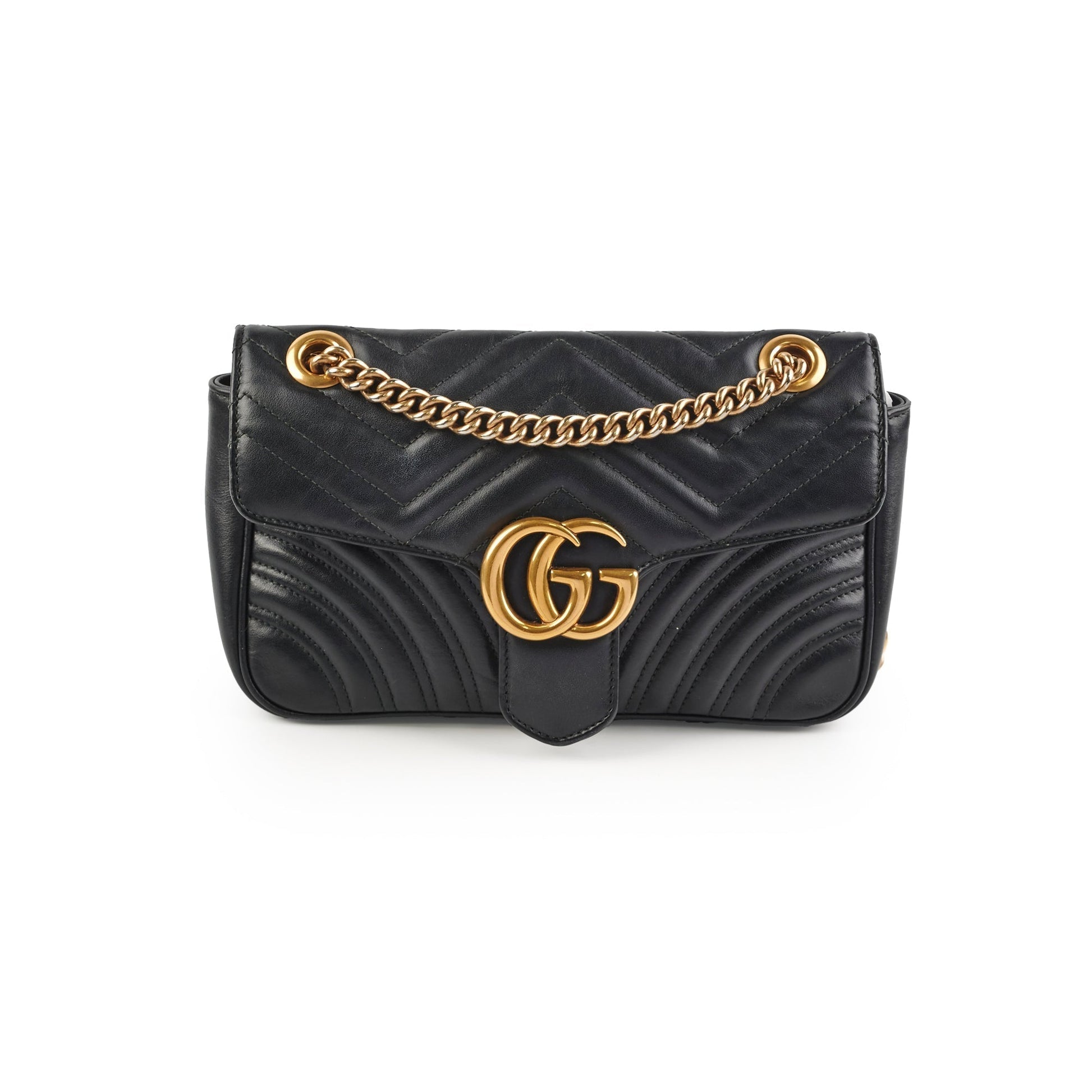 Gucci Marmont Shoulder Bag Black Small Crossbody Bag 3