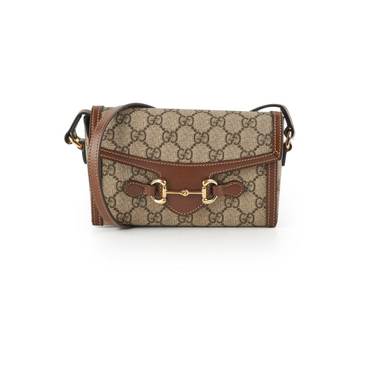 Gucci Horsebit Crossbody Bag Monogram Mini