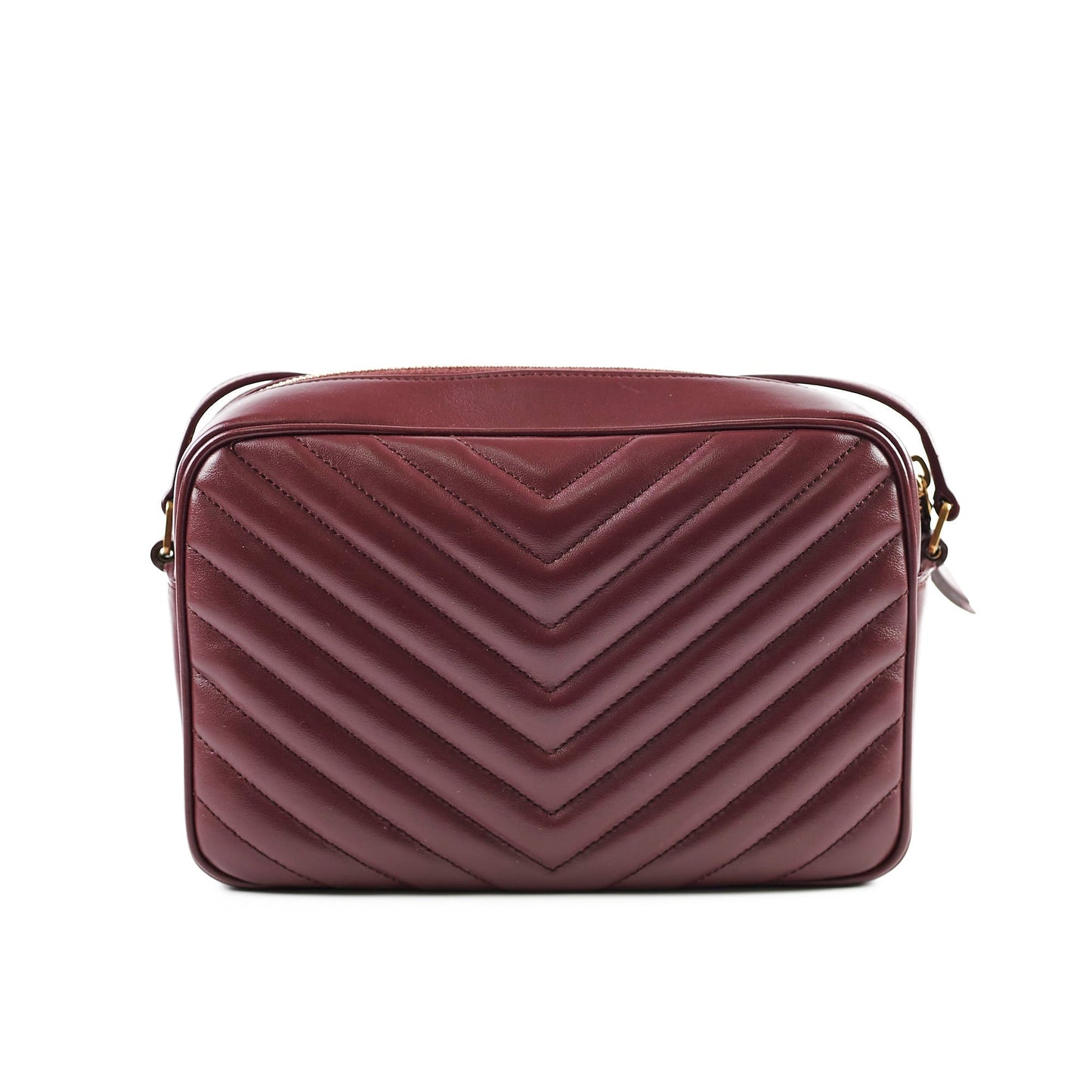 YSL Saint Laurent Lou Camera Maroon Bag Crossbody Bag