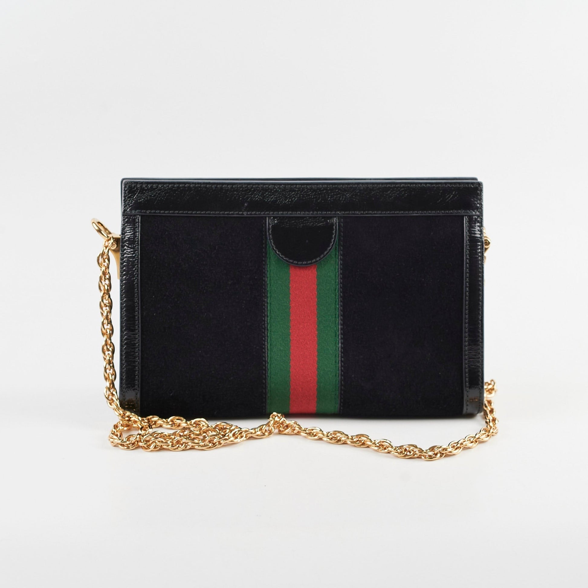 Gucci Ophidia Shoulder Bag Patent Black Small Crossbody Bag