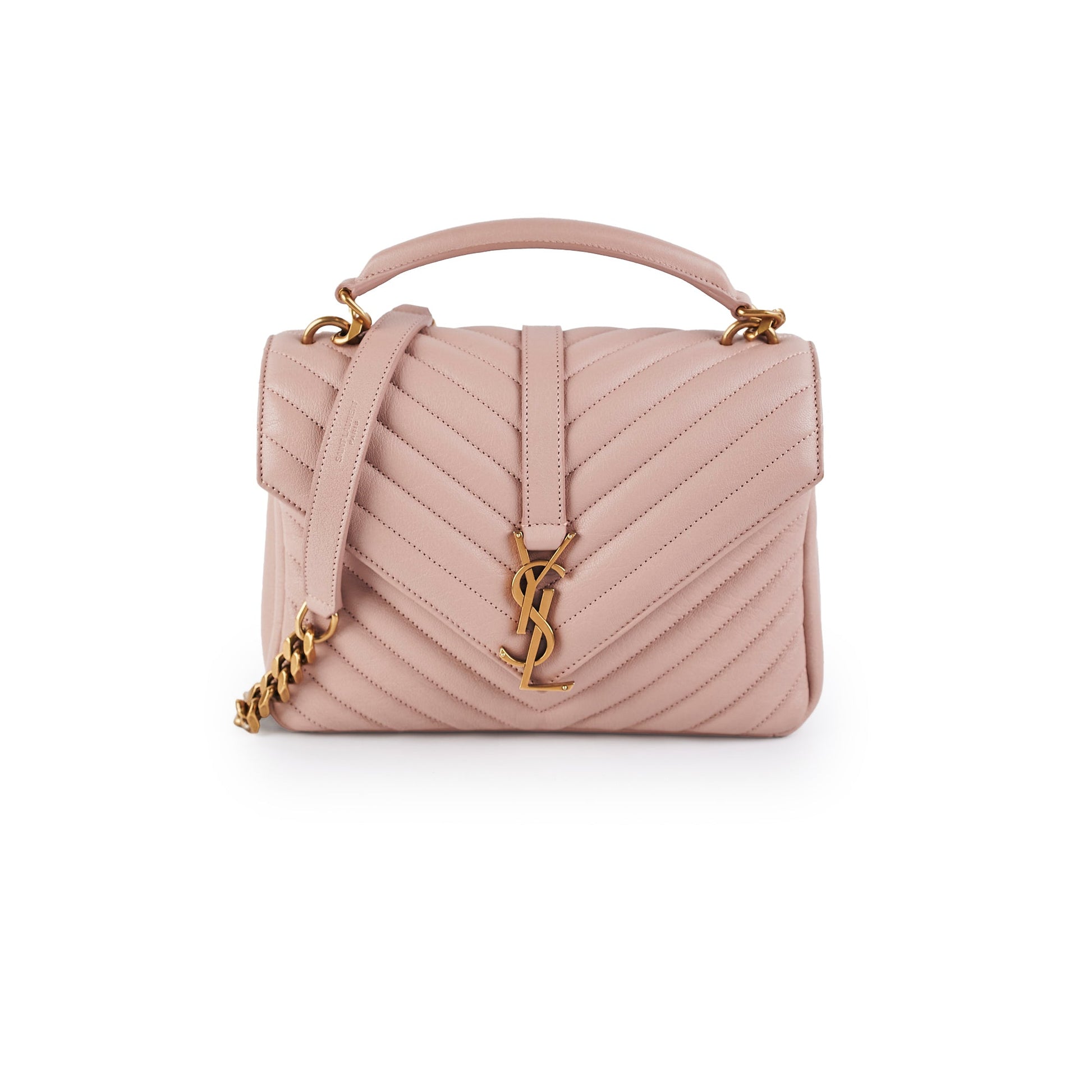 YSL Saint Laurent College Bag Pink Medium Shoulder Bag