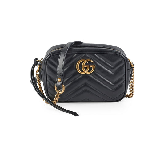 Gucci Marmont Camera Bag Black Mini Crossbody Bag