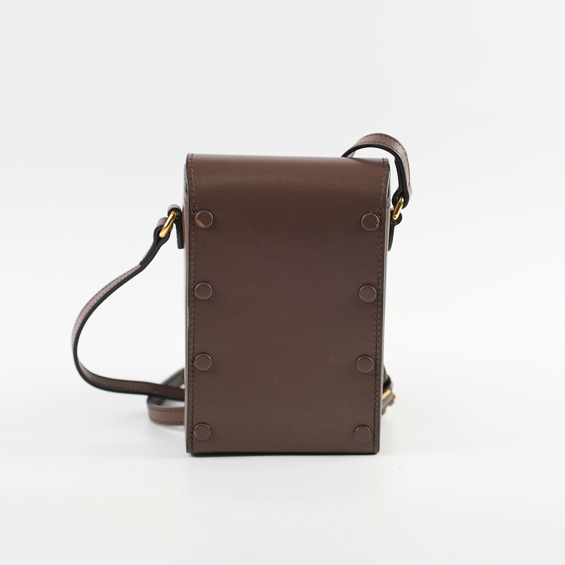 Gucci Horsebit Dark Crossbody Bag Brown Mini