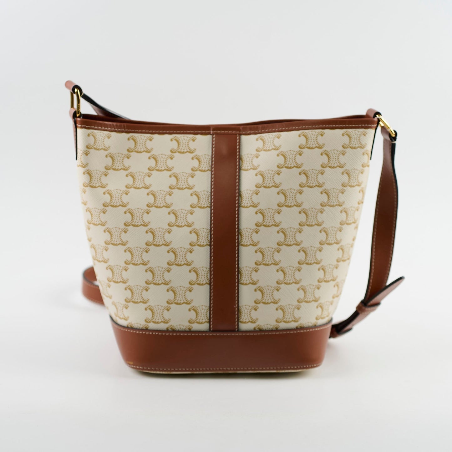 Luxury Triomphe Bag Canvas White Bucket Bag