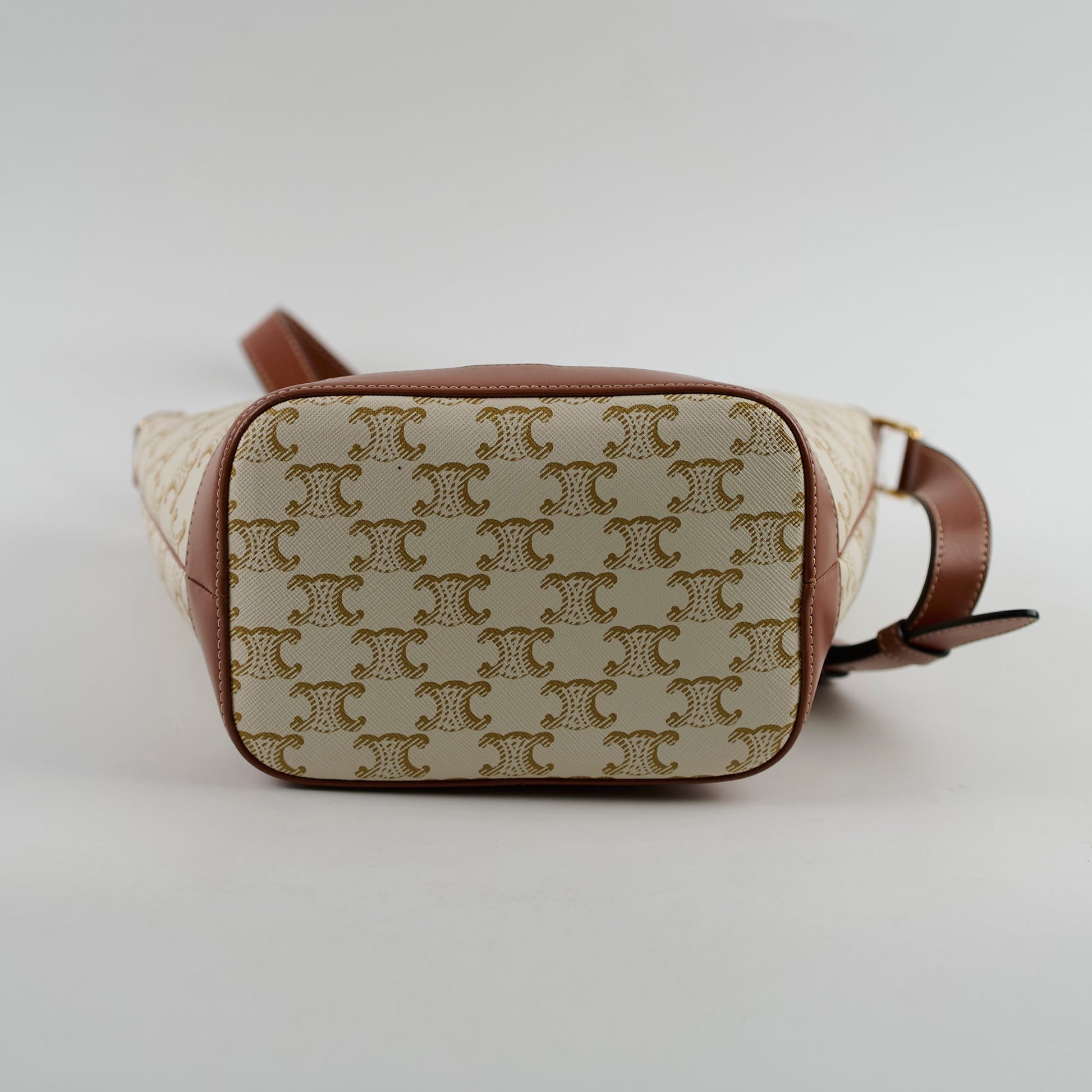 Luxury Triomphe Bag Canvas White Bucket Bag