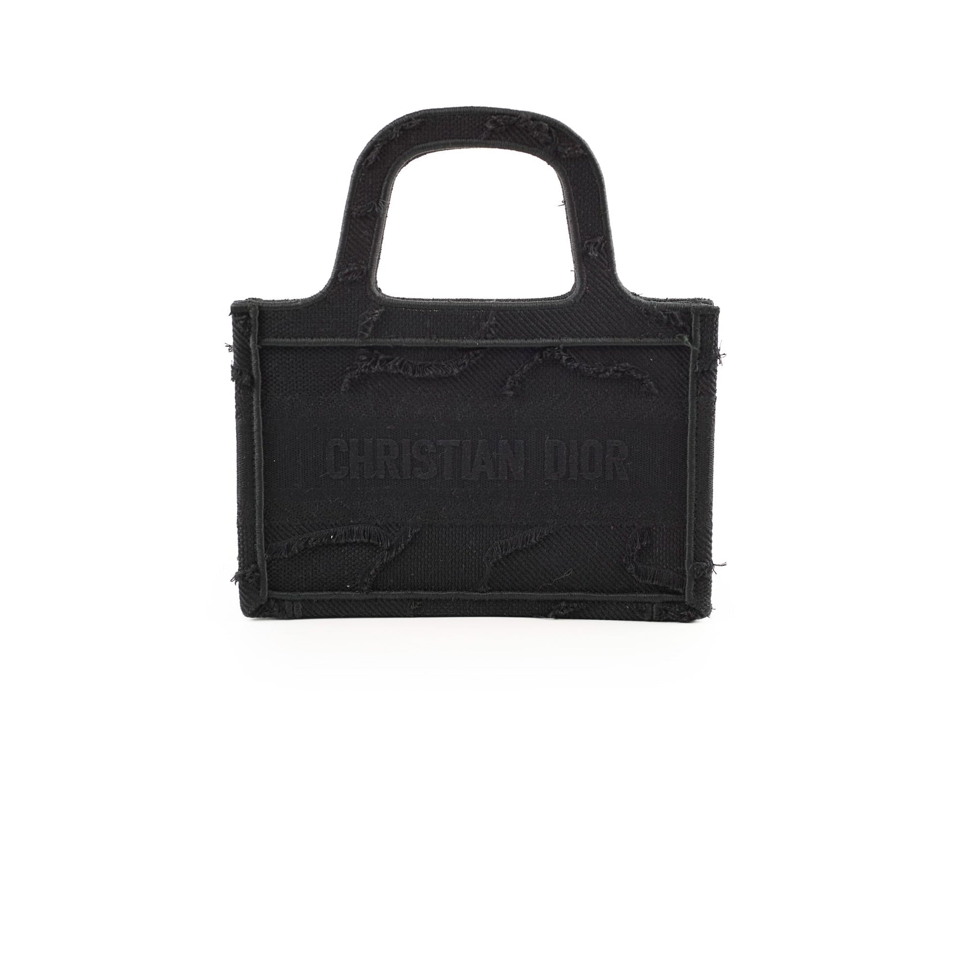 Dior Christian Book Tote Black Mini Tote Bag