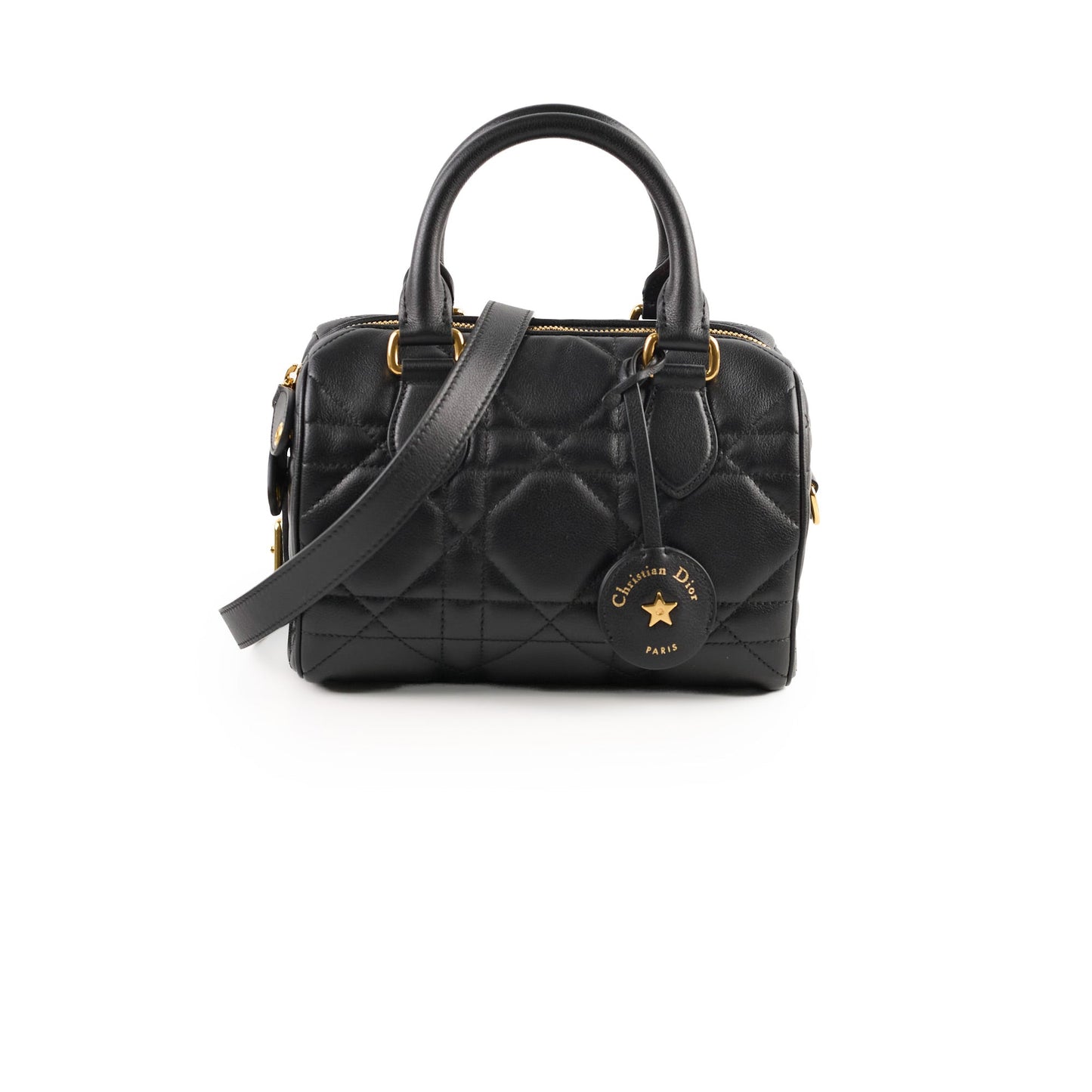 Dior Christian Groove Calfskin Crossbody Bag Black