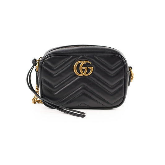 Gucci Marmont Camera Bag Black Mini Crossbody Bag 5