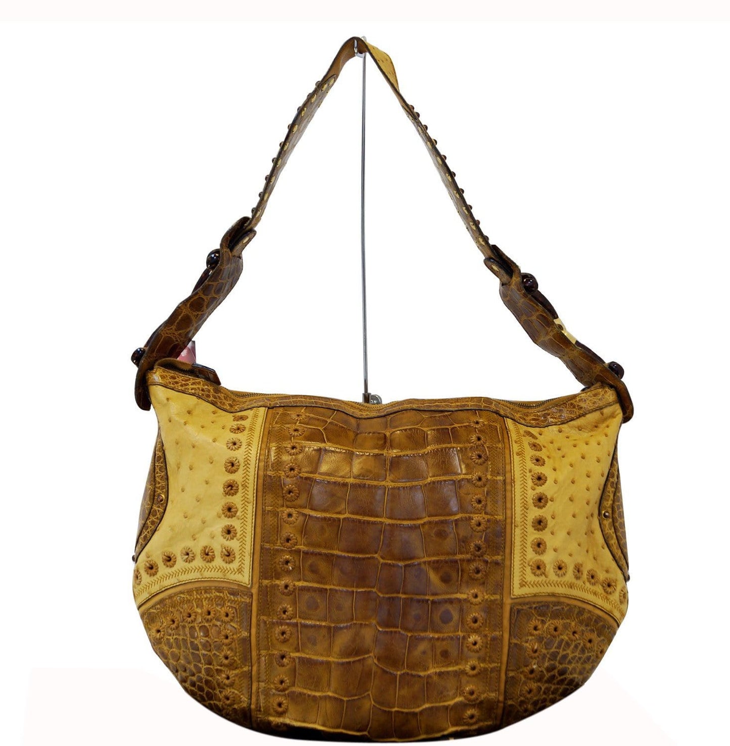 Gucci Crocodile And Ostrich Patchwork Limited Edition Bag Shoulder Bag