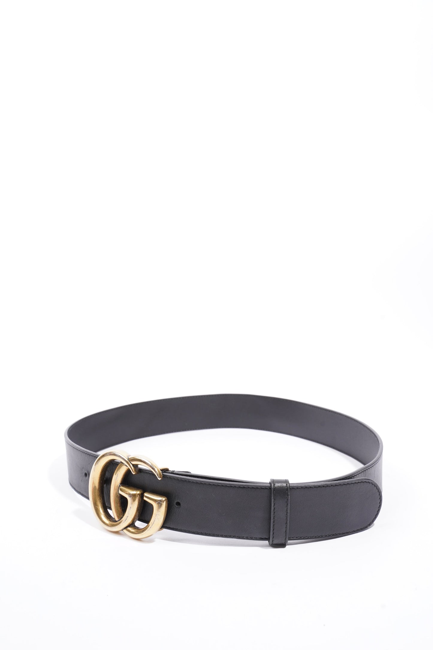 Gucci Marmont Re Edition Wide Belt Handbag Leather Black Accessory 85Cm 35