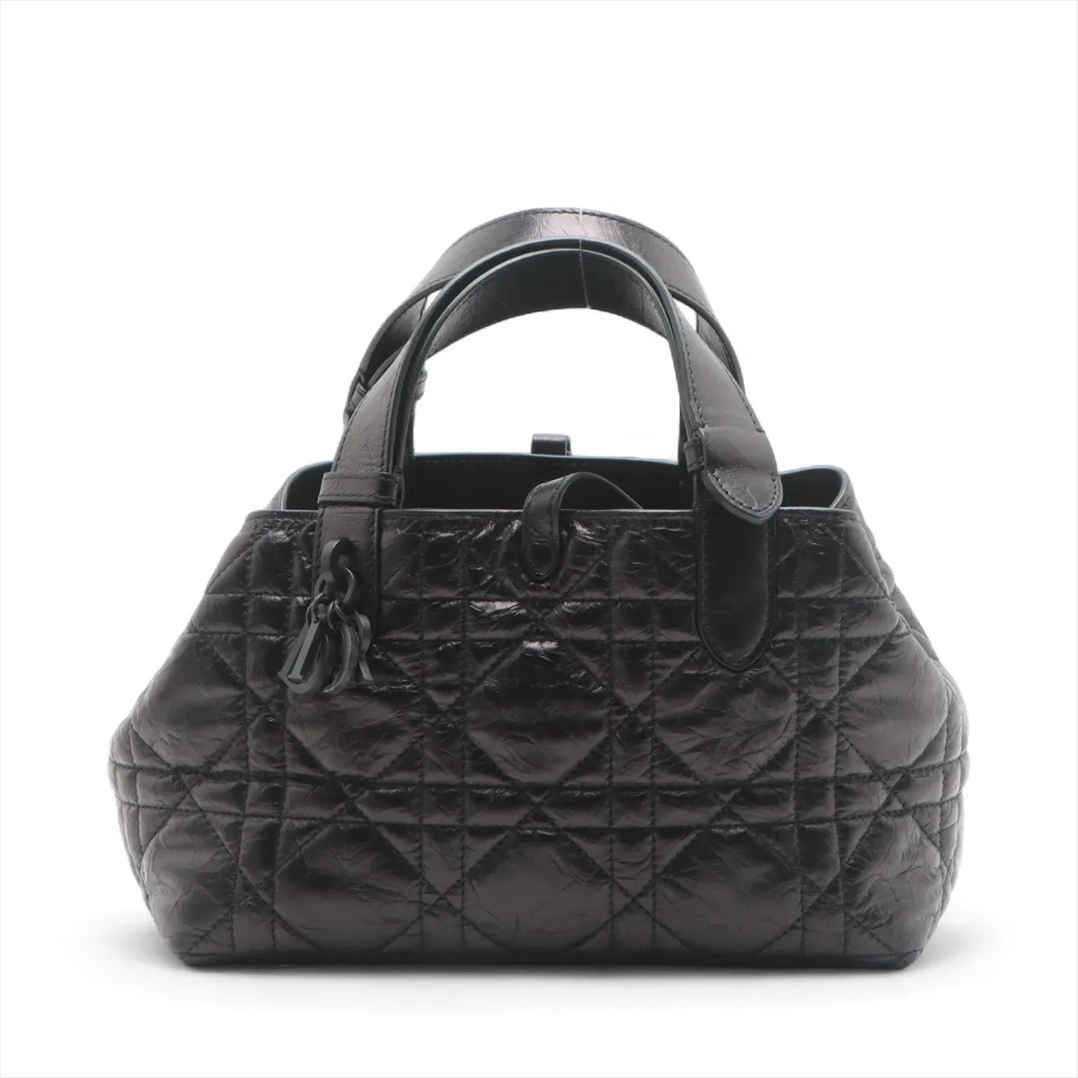 Dior Handbag Christian Macrocannage Toujours Bag Leather Black Small