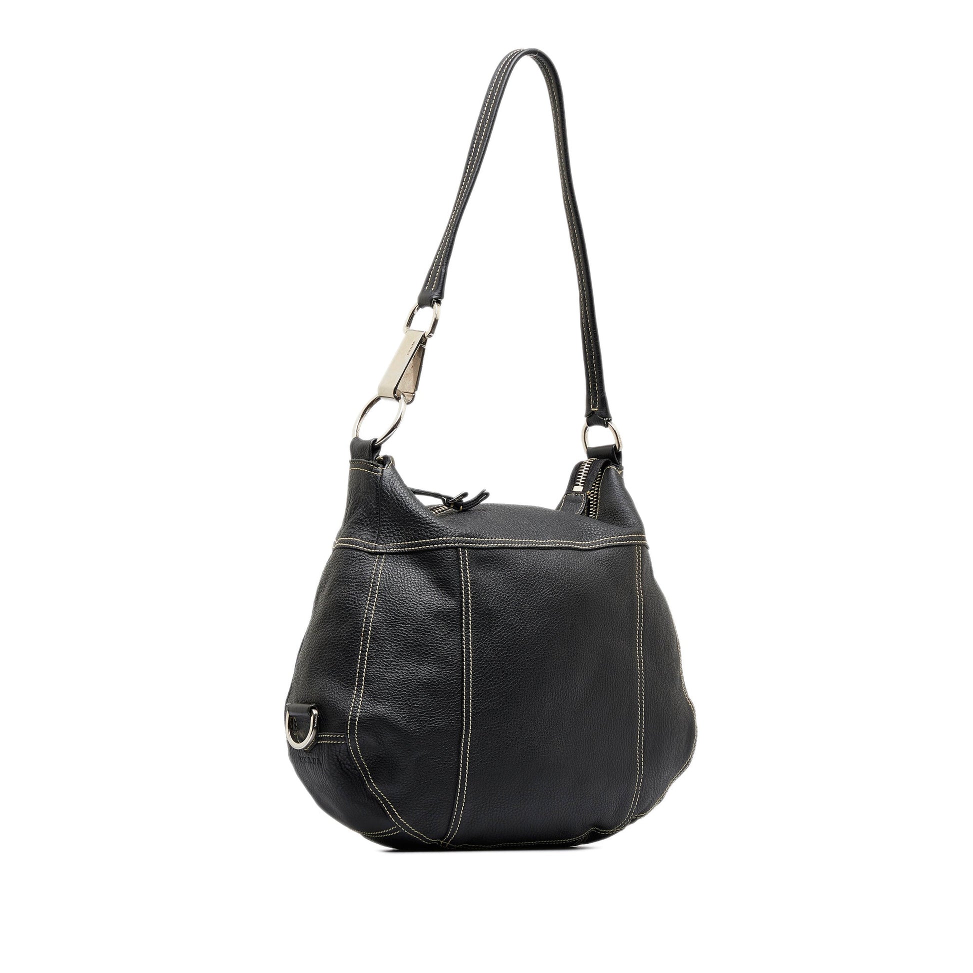 Prada Hobo Bag Leather Shoulder Bag