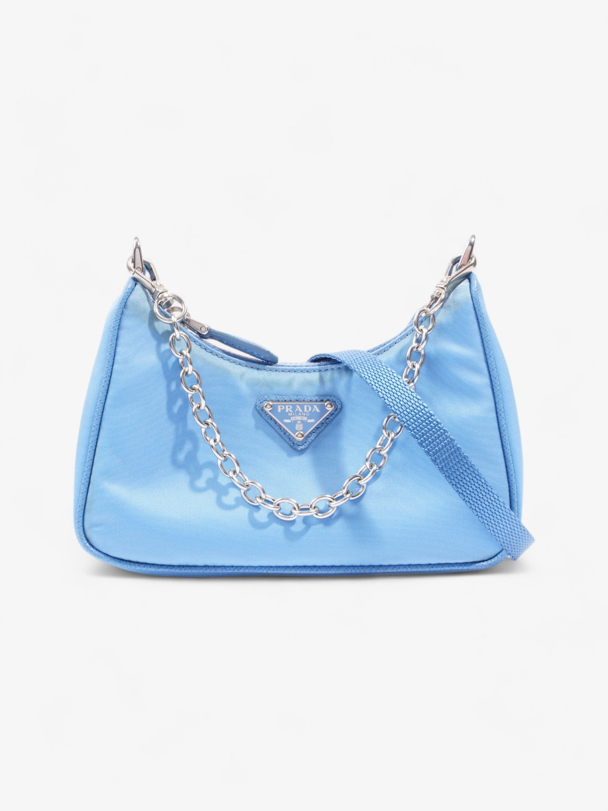 Prada Re Edition Crossbody Bag Nylon Blue Mini