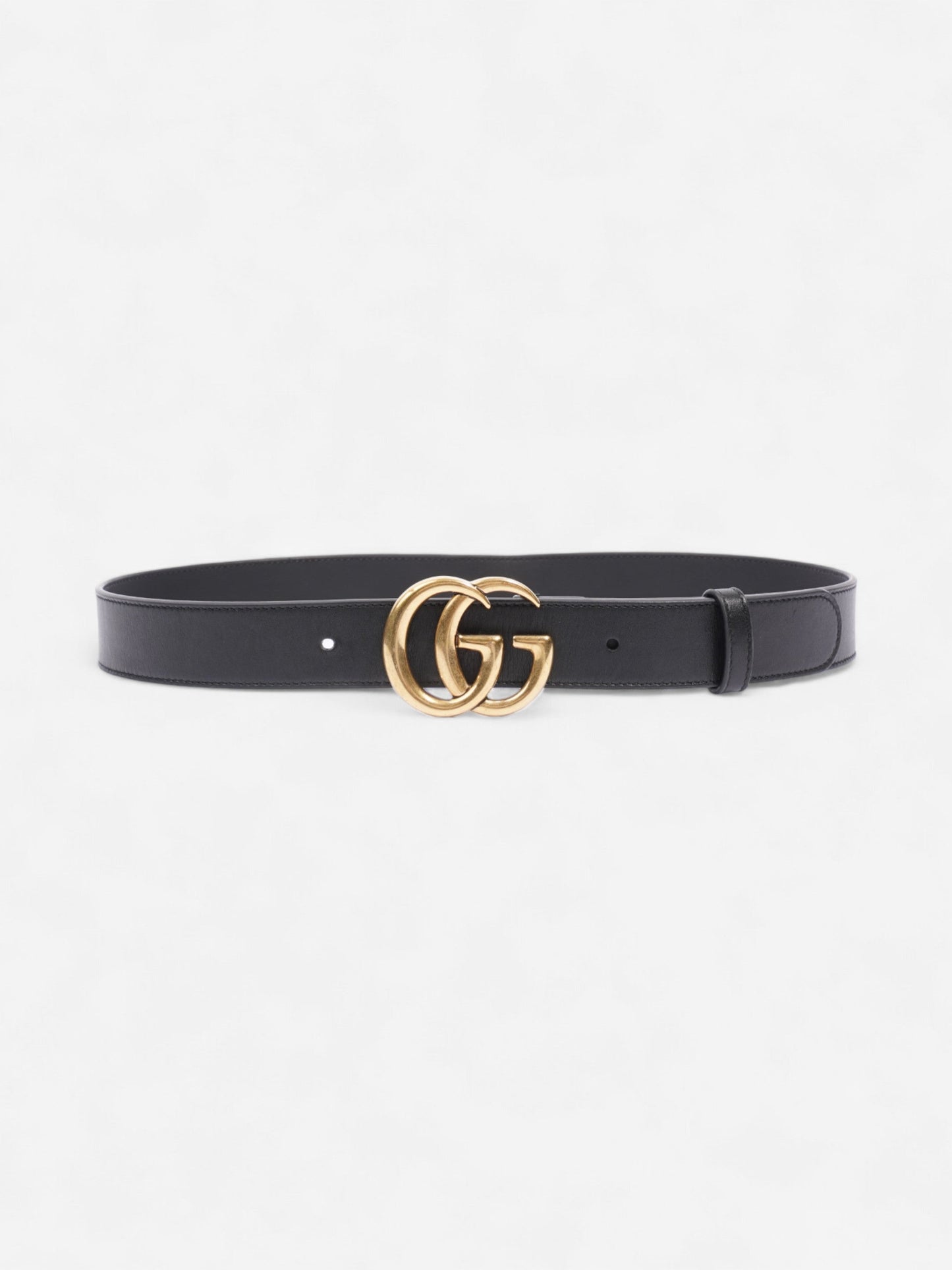 Gucci Marmont Thin Belt Handbag Leather Black Accessory 80Cm 34