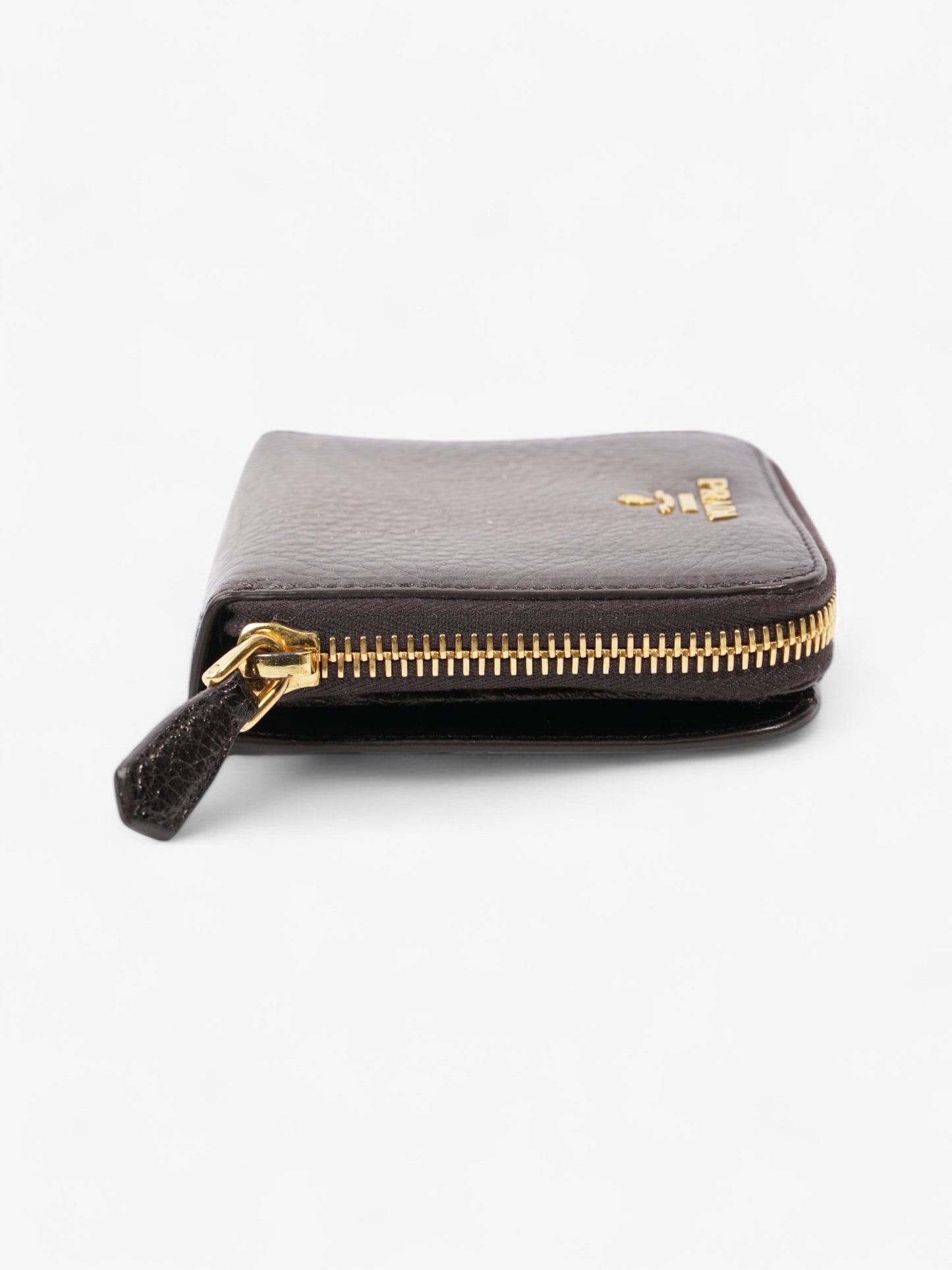 Prada Around Purse Metallic Leather Small Zip Travel Bag