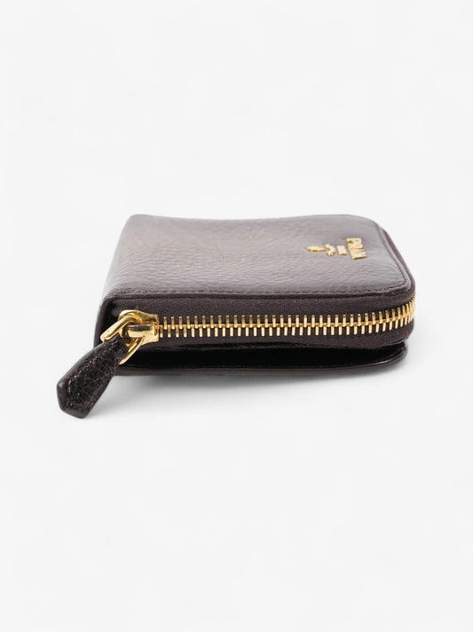 Prada Around Purse Metallic Leather Small Zip Travel Bag