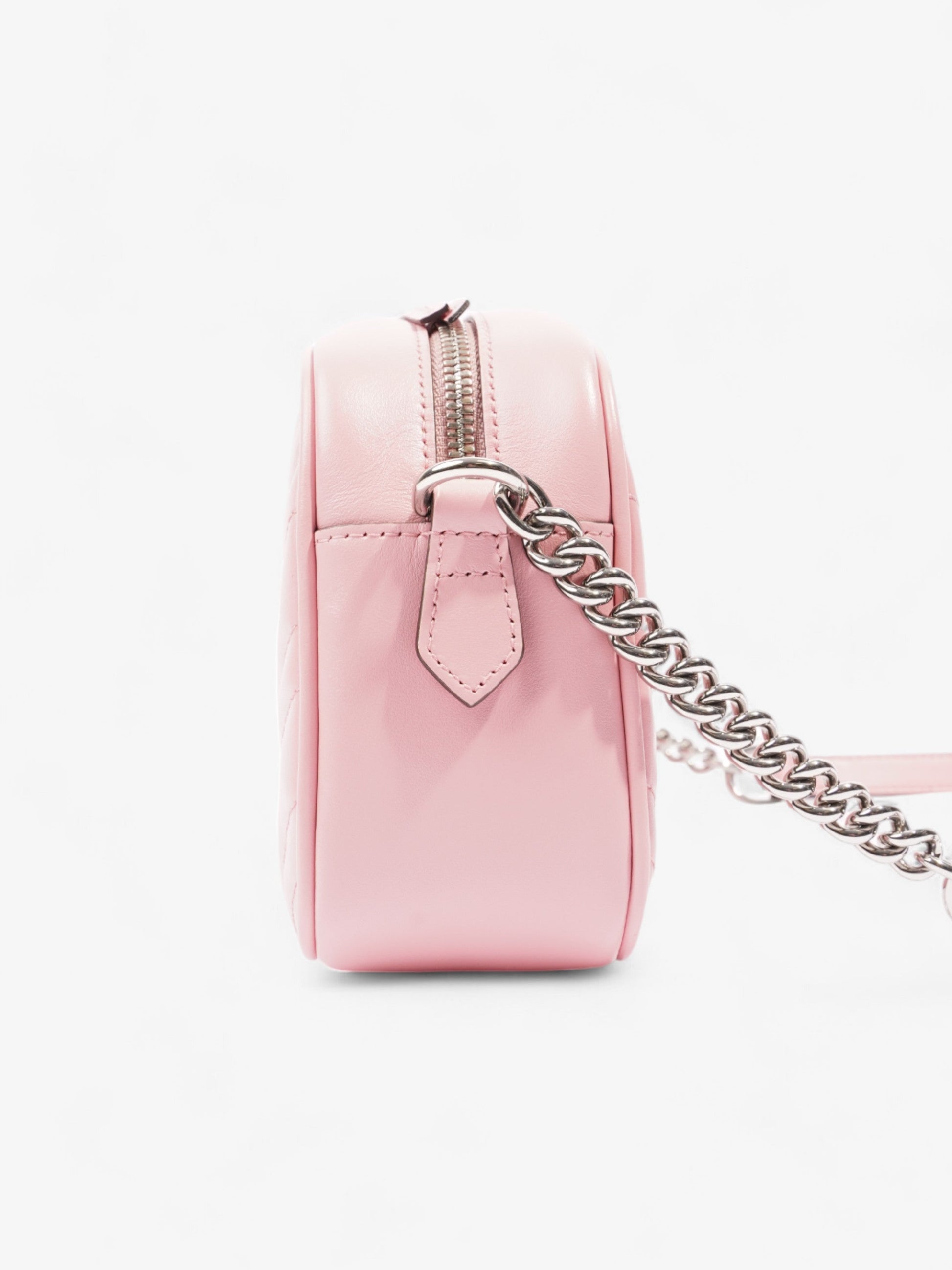 Gucci Marmont Bubblegum Small Crossbody Bag Leather Matelasse