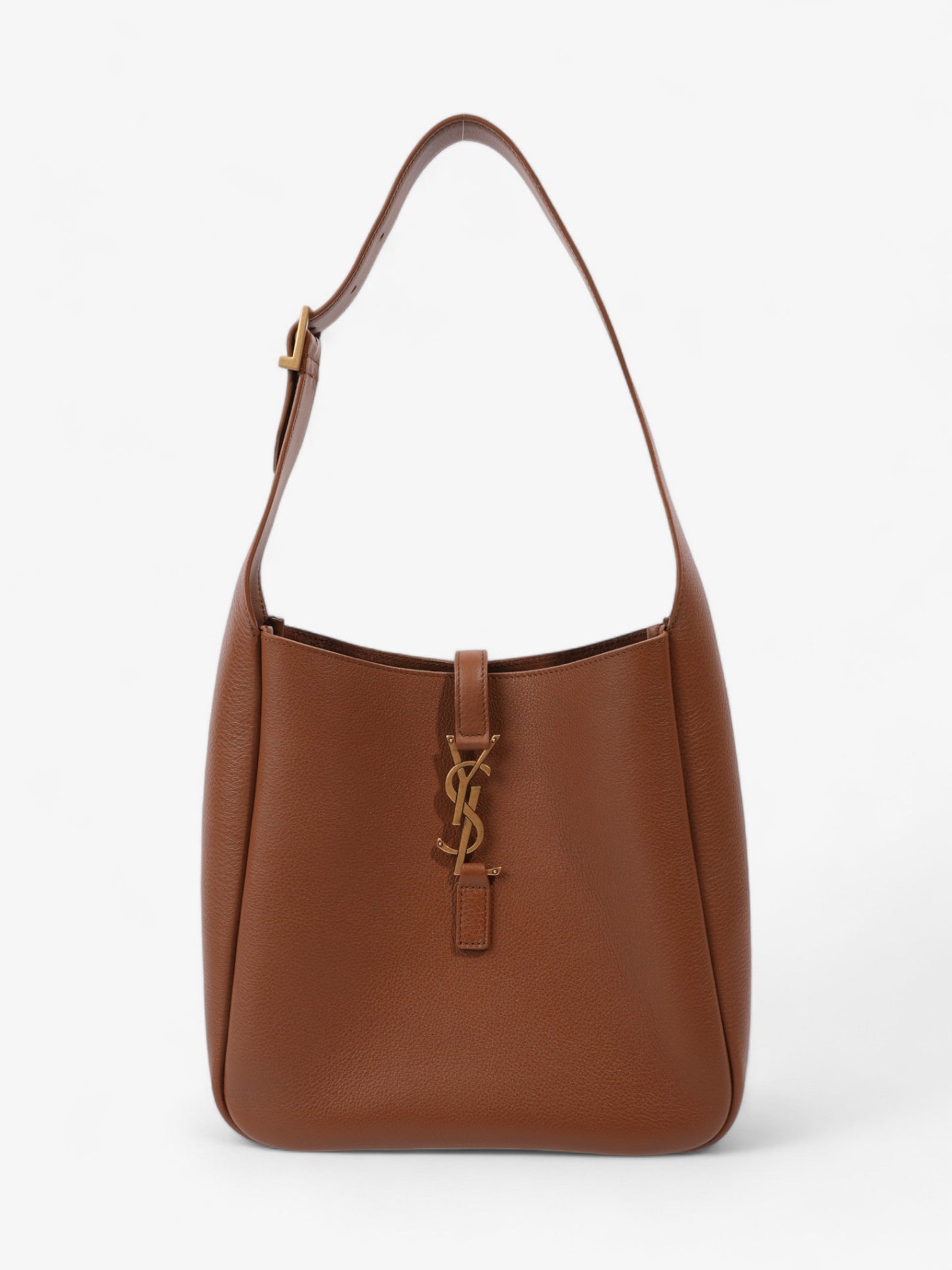 YSL Saint Laurent Le Hobo Leather Brown Small Shoulder Bag
