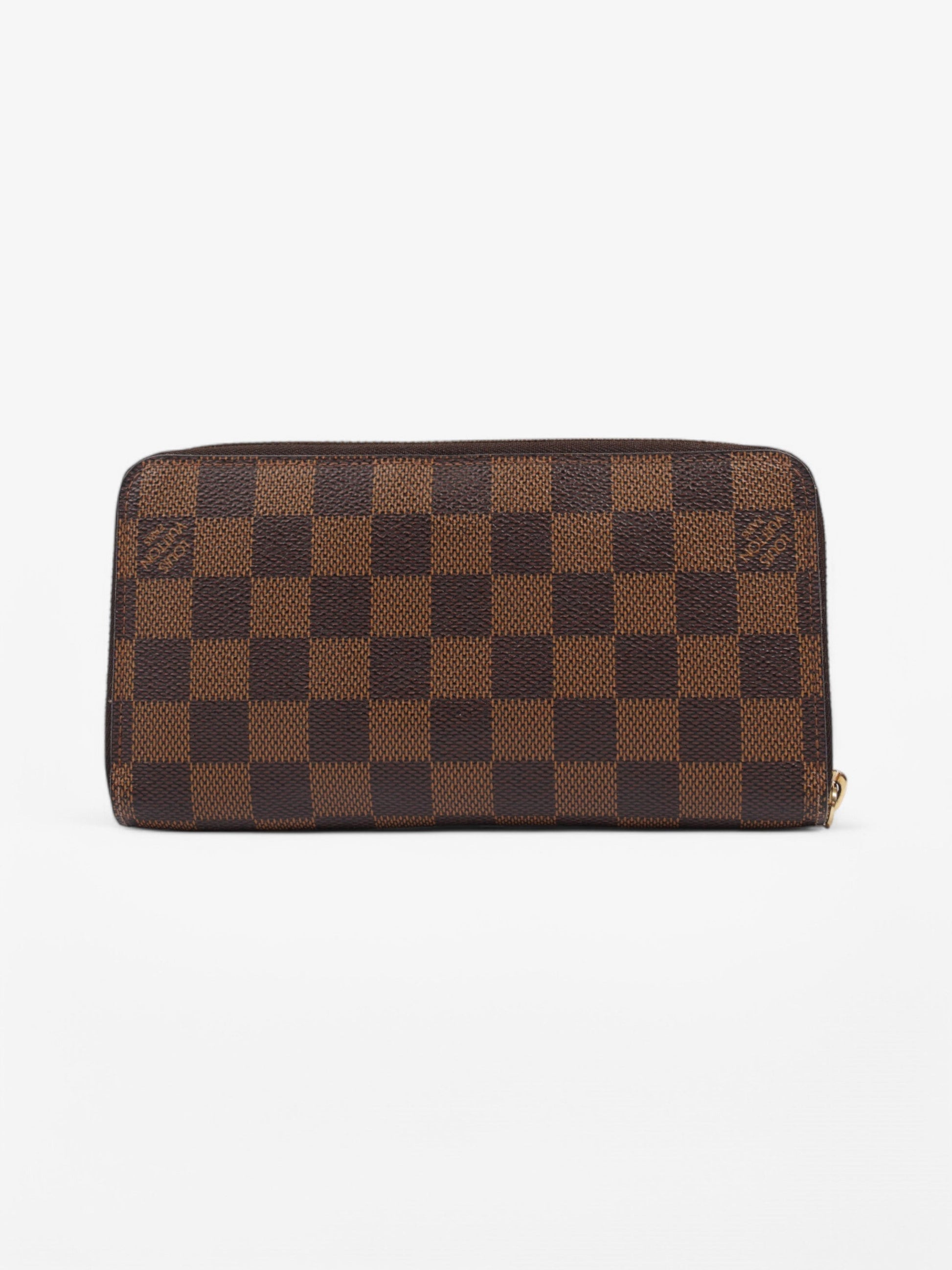 Louis Vuitton Zippy Ebene Coated Damier Canvas Coated Canvas Wallet Case