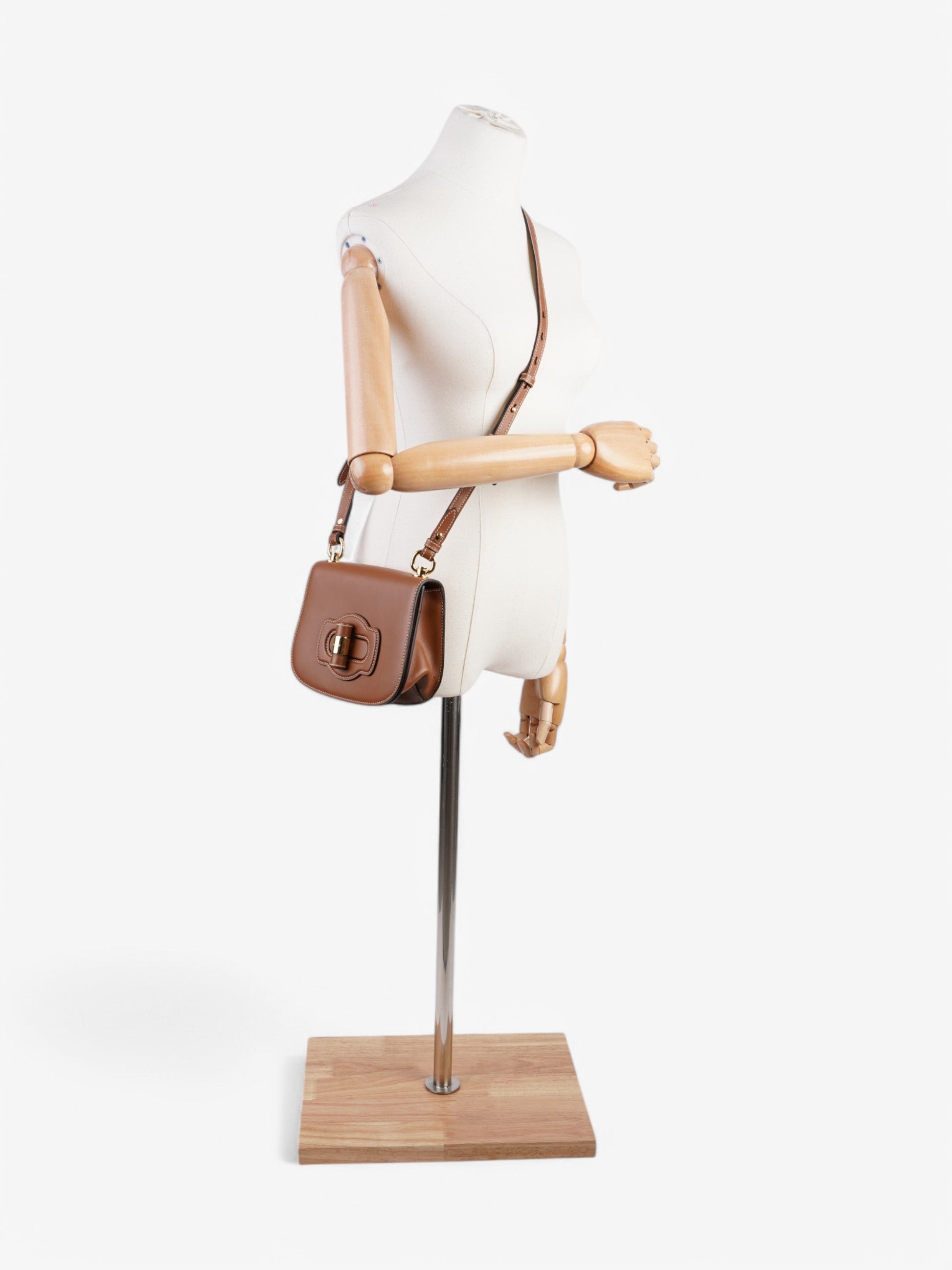 Prada City Shoulder Bag Leather Brown