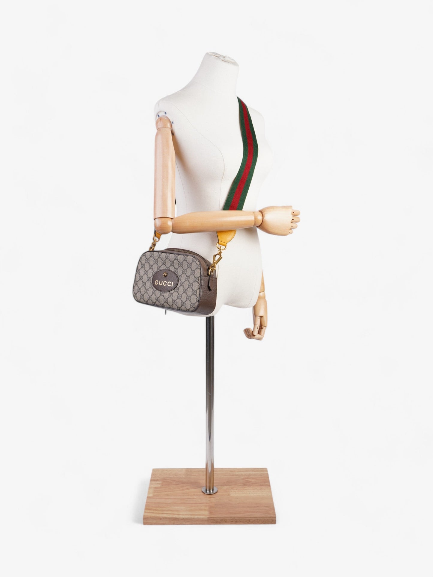 Gucci Neo Web Supreme Yellow Crossbody Bag Canvas Brown