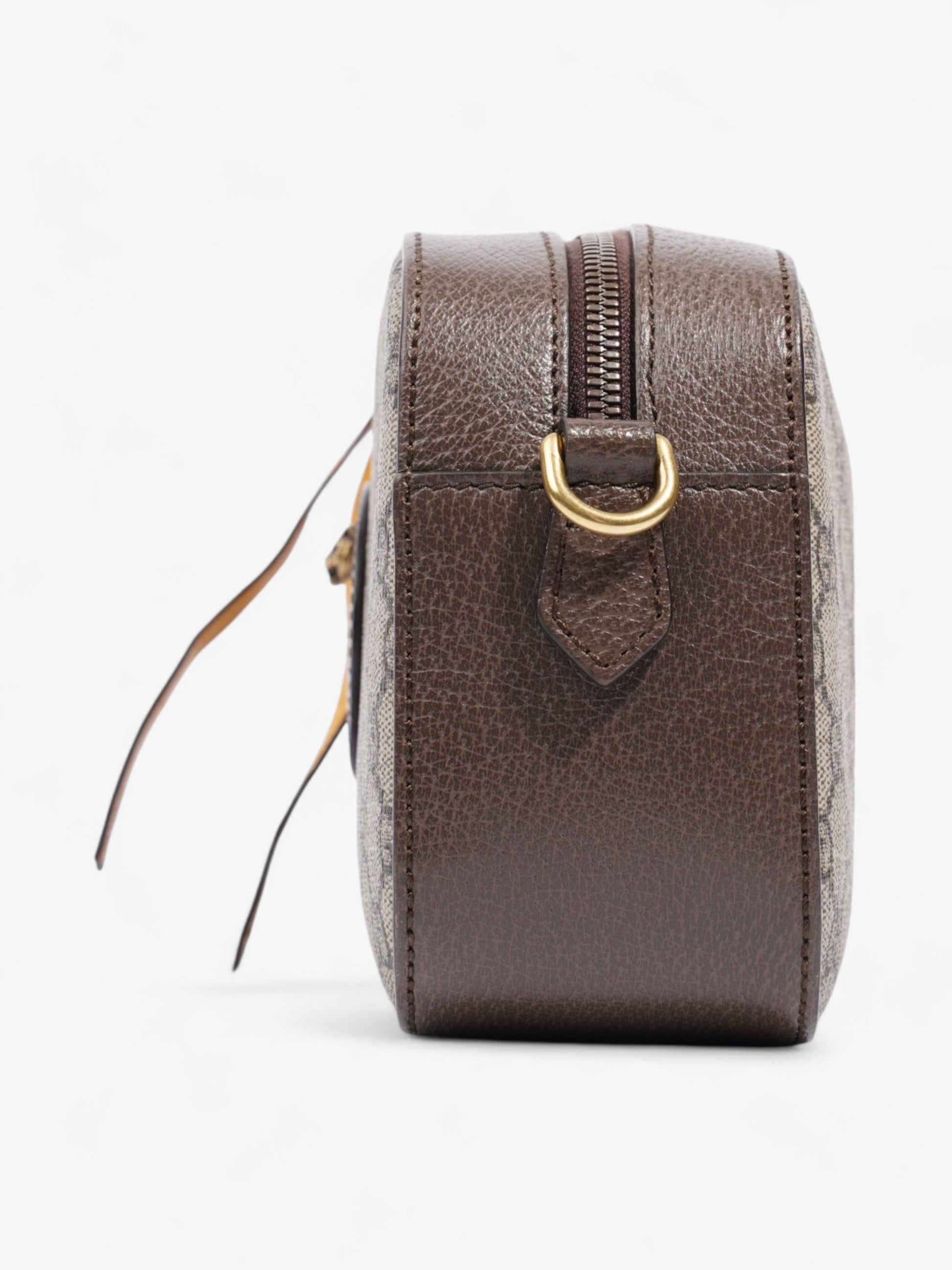 Gucci Neo Web Supreme Yellow Crossbody Bag Canvas Brown