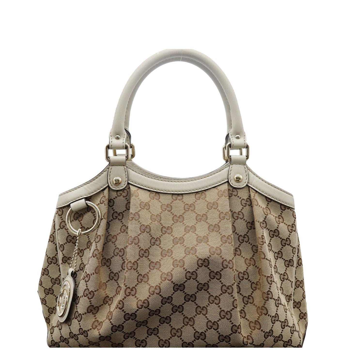 Gucci Sukey Tote Bag Canvas Beige Shoulder Bag