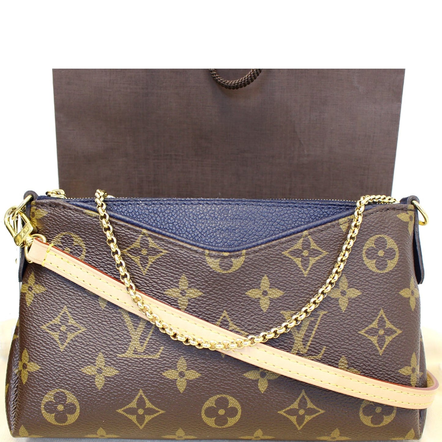 Louis Pallas Clutch Crossbody Bag Canvas Monogram Bag E4941