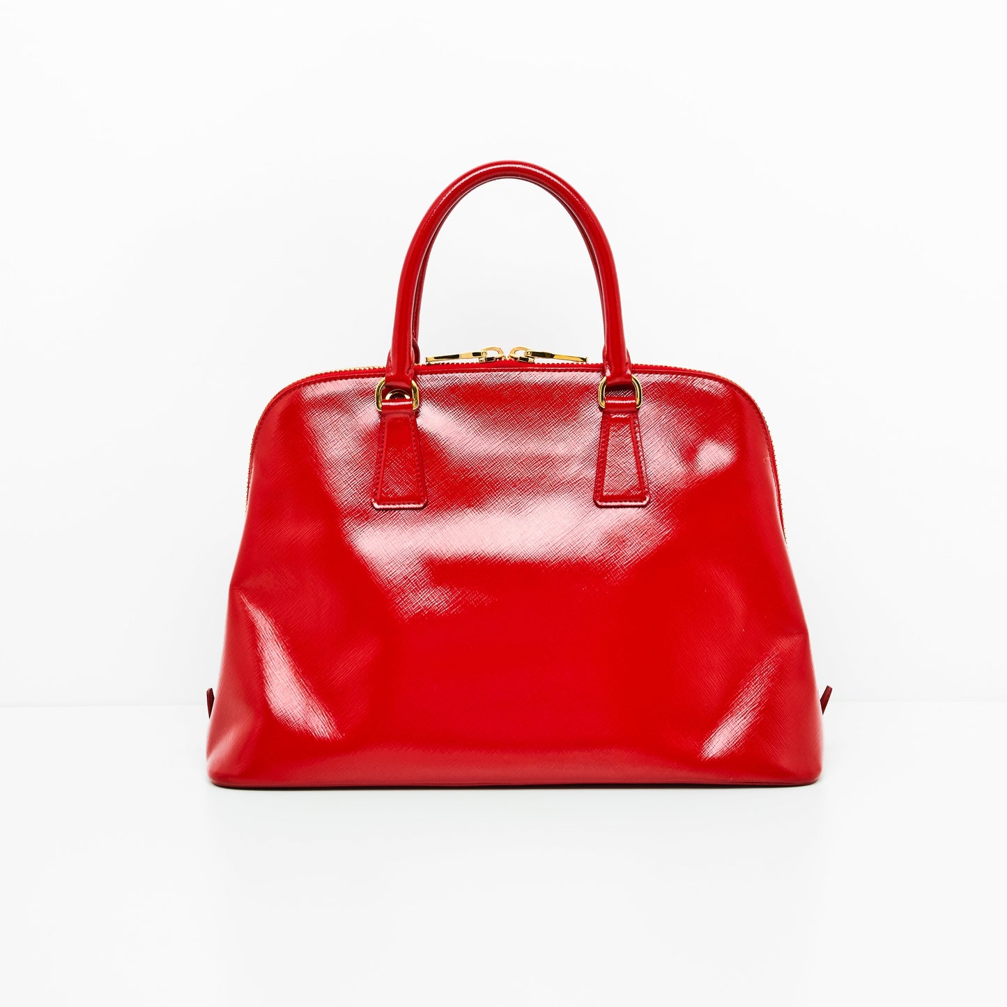 Prada Promenade Satchel In Saffiano Red Satchel Bag