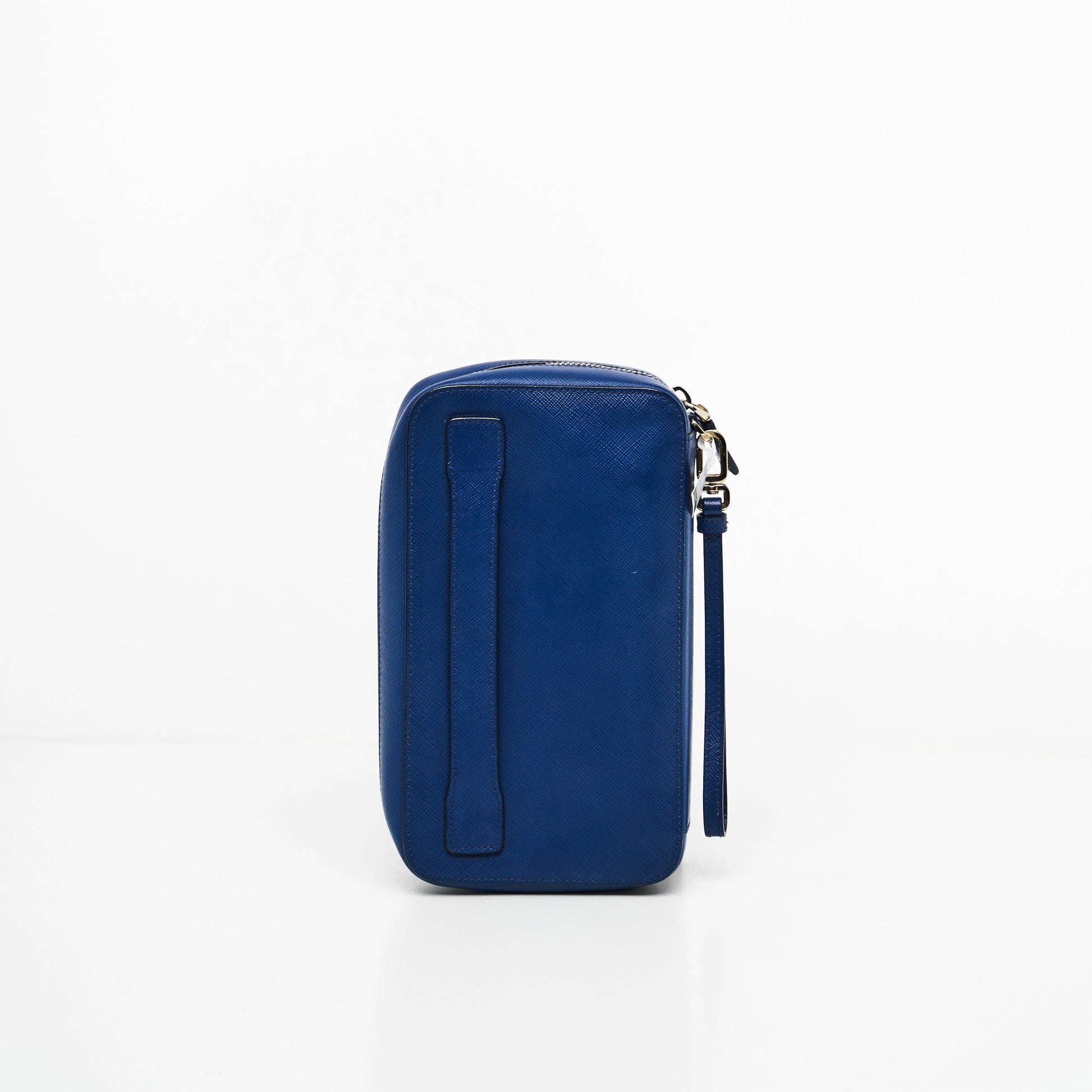 Prada In Clutch Saffiano Blue Clutch Bag