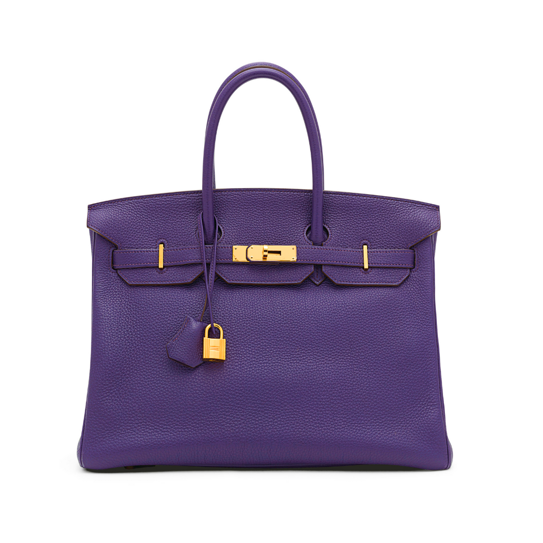 Gucci Hermes Birkin Ultra Violet Togo Bag Hardware Gold Travel Bag