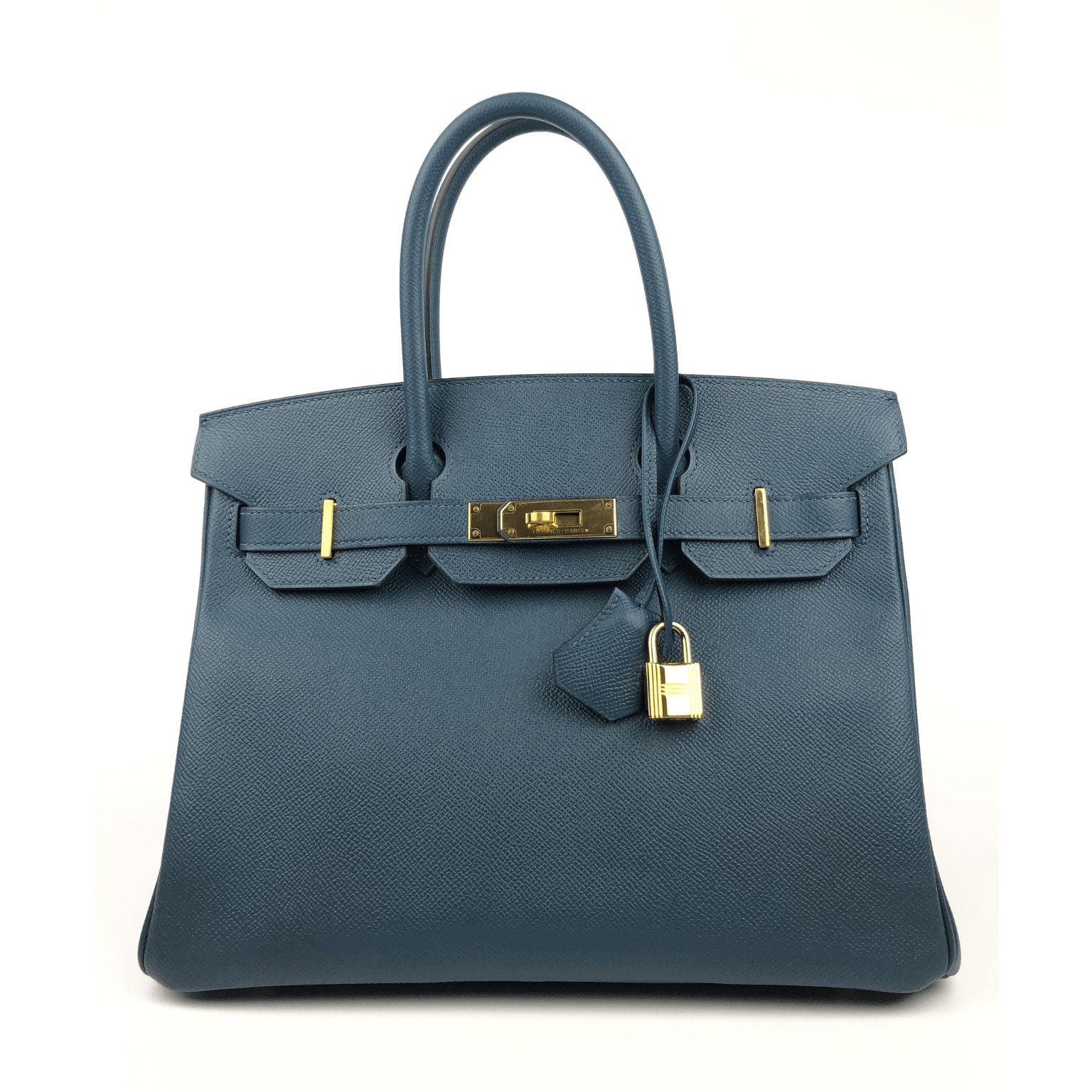 Hermes Luxury Cm Colvert Epsom Birkin With Hardware Blue Gold Travel Bag