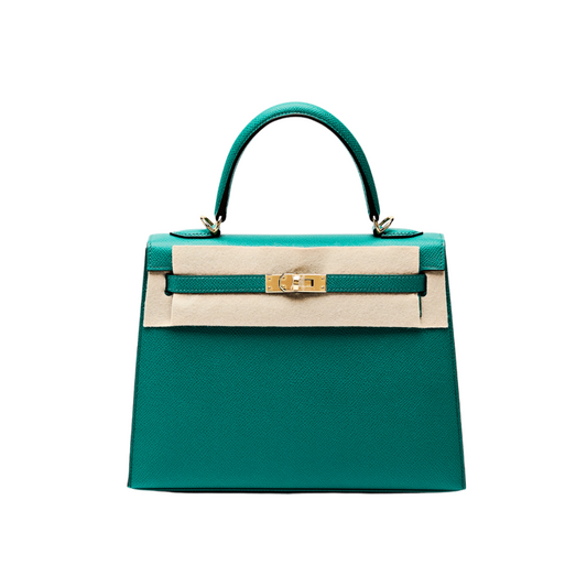 Gucci Hermes Kelly Vert Jade Sellier Epsom Calfskin Travel Bag