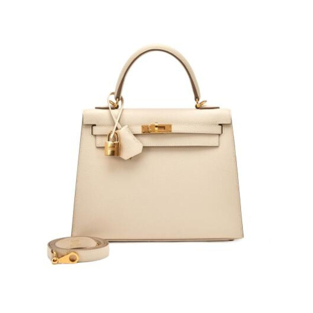 Gucci Hermes Kelly Sellier Nata Epsom Hardware Handbag Gold Travel Bag