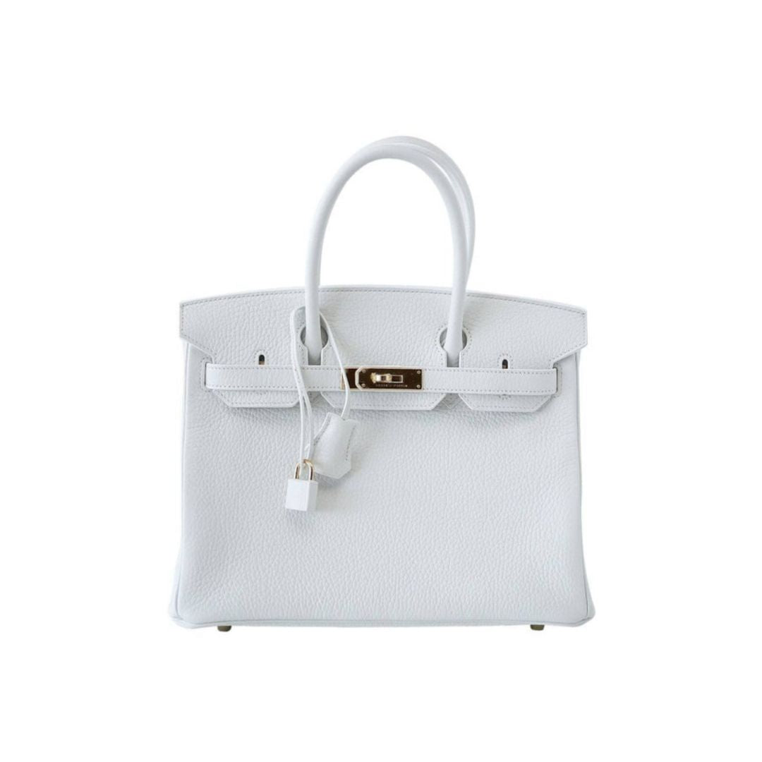 Gucci Hermes Birkin Togo Hardware Handbag White Gold Travel Bag