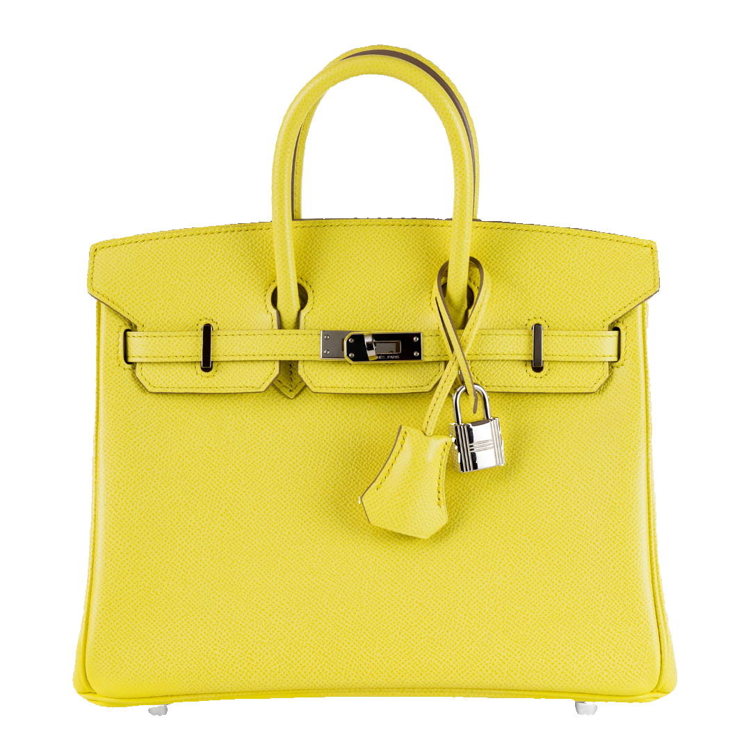 Hermes Soufre Epsom Birkin W Palladium Hardware Handbag Travel Bag