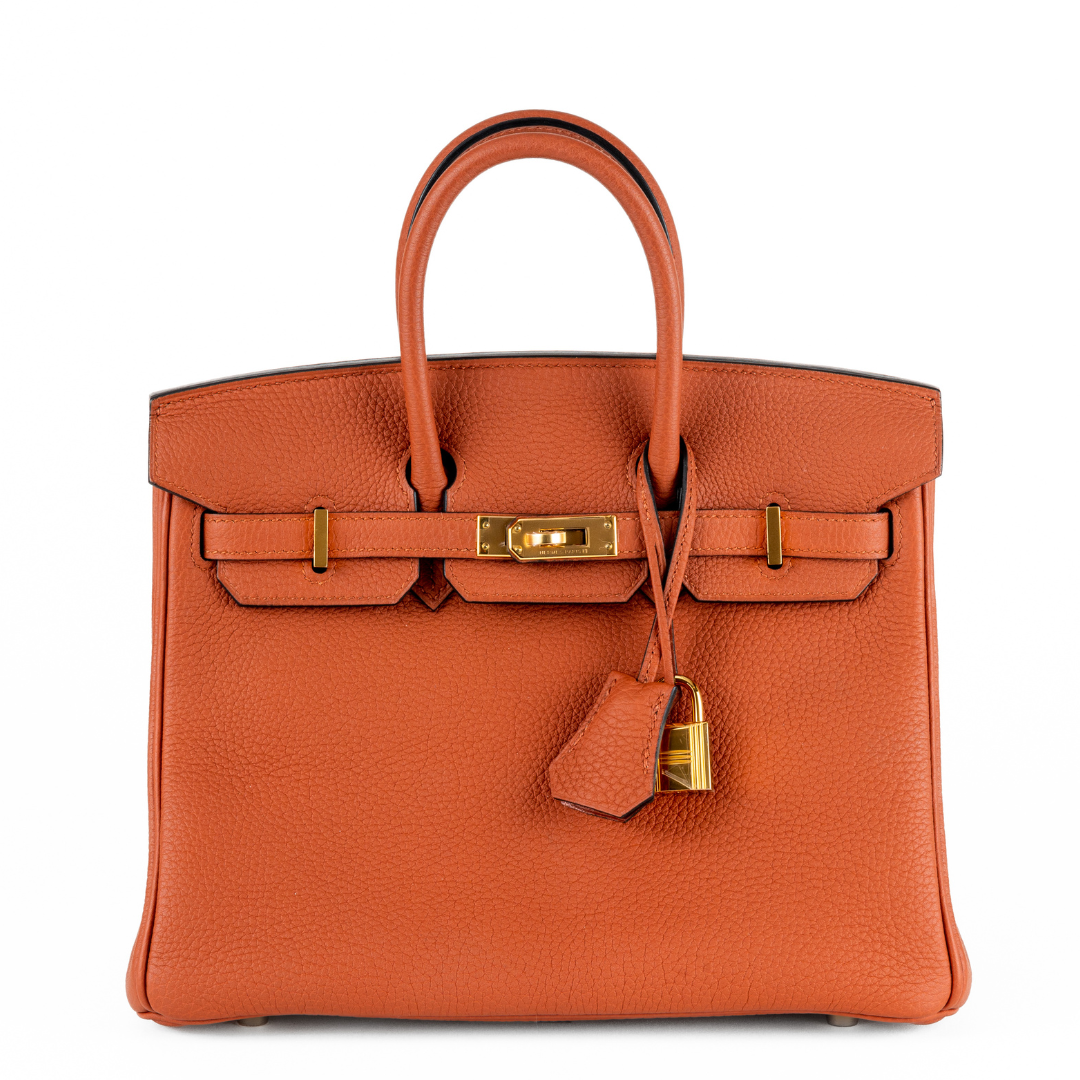 Hermes Cuivre Togo Birkin W Hardware Handbag Gold Travel Bag
