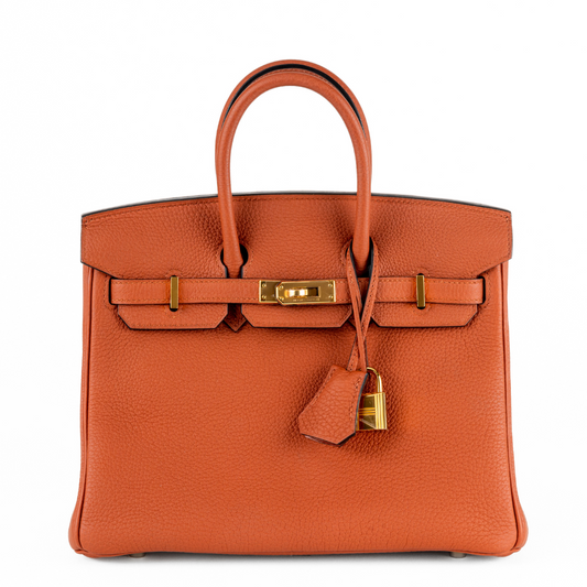 Hermes Cuivre Togo Birkin W Hardware Handbag Gold Travel Bag