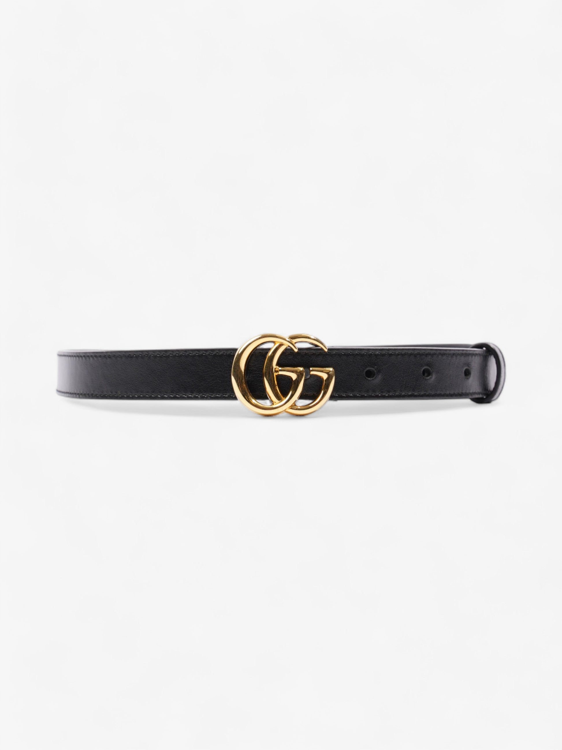 Gucci Marmont Thin Belt Handbag Leather Black Accessory 70Cm 31