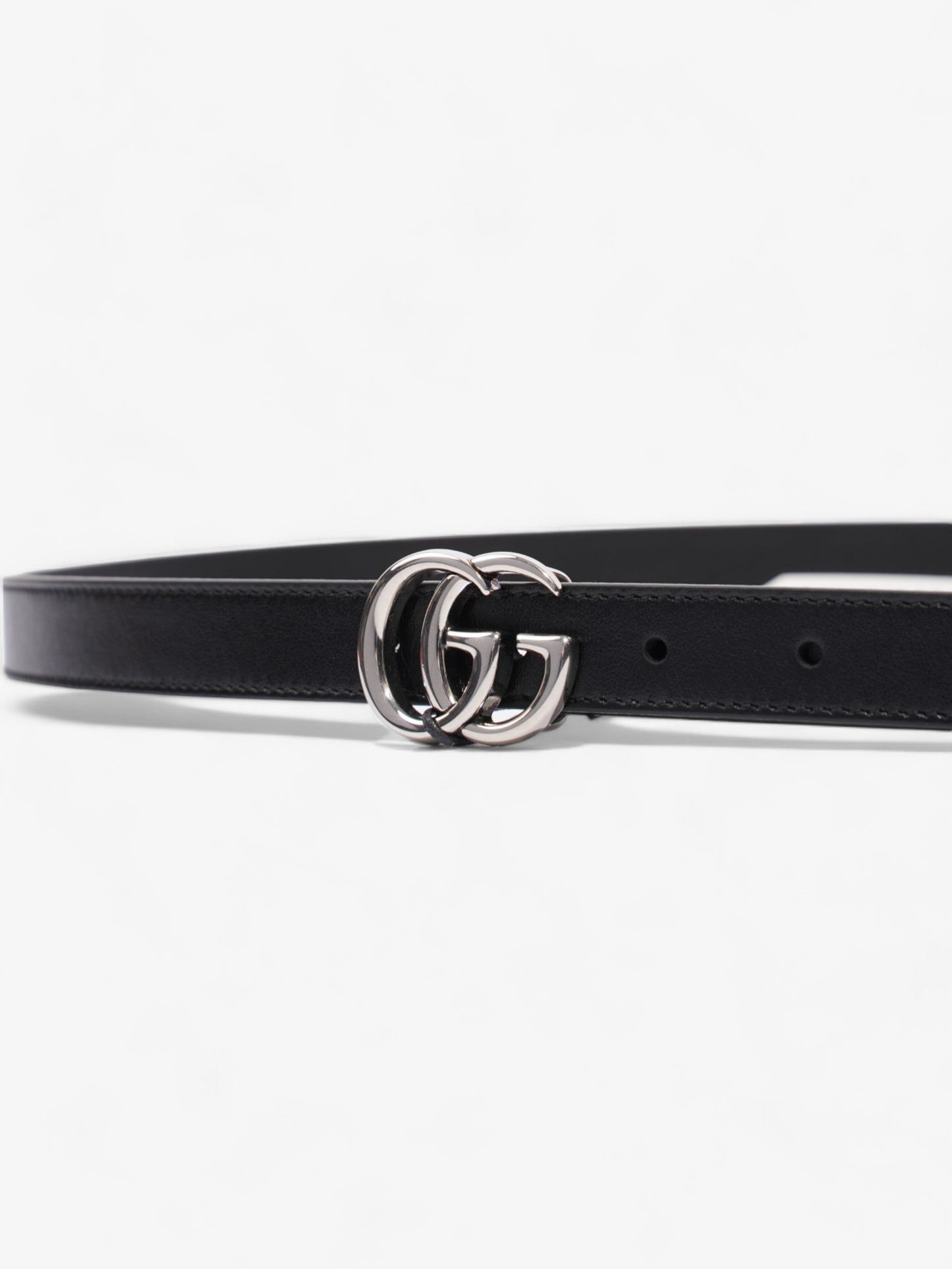 Gucci Marmont Belt Handbag Leather Black Accessory 95Cm 28