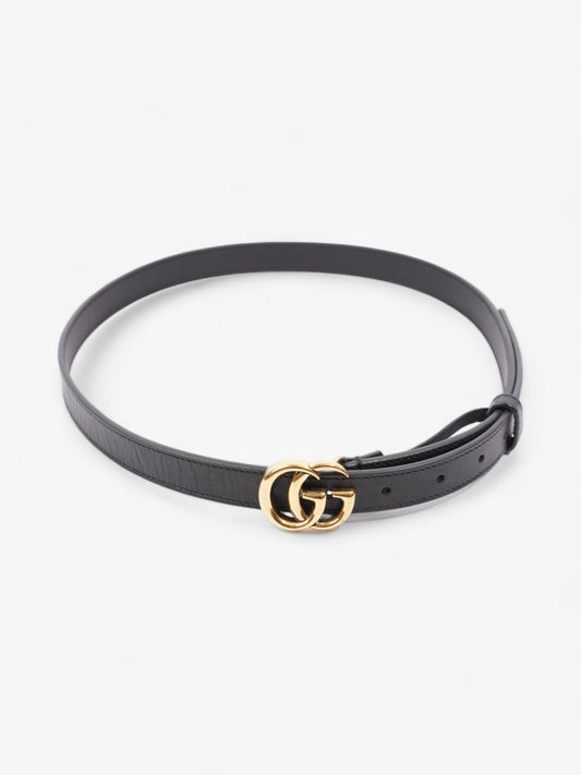 Gucci Marmont Thin Belt Handbag Leather Black Accessory 85Cm 34
