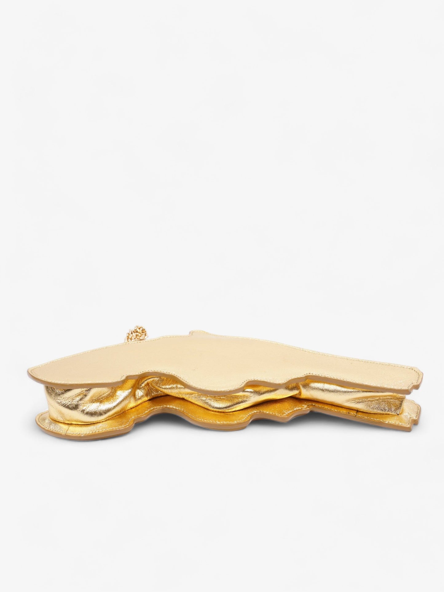 YSL Saint Laurent Pistol Clutch Leather Gold Clutch Bag