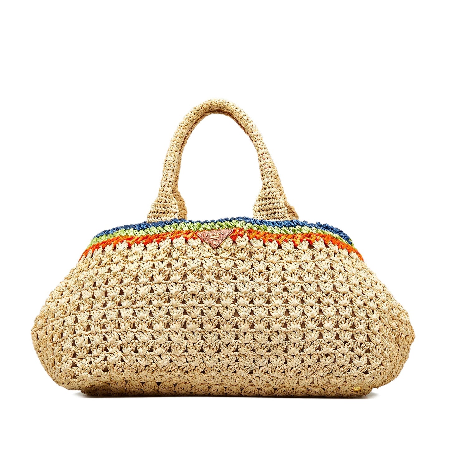 Prada Straw Tote Brown Tote Bag