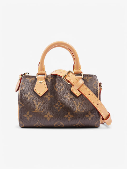 Louis Vuitton Speedy Bandouliere Coated Nano Monogram Canvas Coated Canvas Apparel